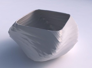 bowl helix rocky fibers house decor 3d print model - Mito3D