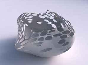 bowl helix smooth bubble holes house decor 3d print model - Mito3D