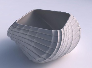 bowl helix strange tiles house dish decor architectural decoration 3d print model - Mito3D
