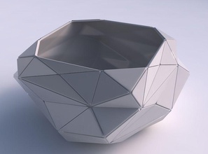 bowl helix triangle plates house decor 3d print model - Mito3D