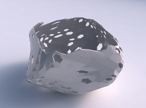 bol hélice tordue de cristal la peau des trous maison tordu le les décor 3d print model - Mito3D