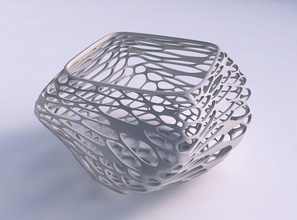 tigela hélice torcida orgânica lattice 2 a casa decoração 3d print model - Mito3D