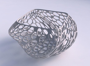 tigela hélice vertical orgânica em forma de árvore a casa lattice decoração 3d print model - Mito3D