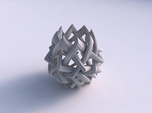 bowl interlacing lattice extruded lines long neck house decor 3d print model - Mito3D