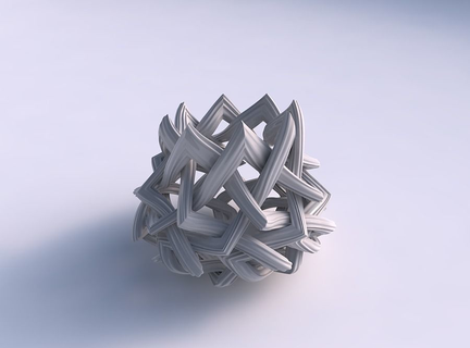 bowl interlacing lattice extruded lines long house decor 3d print model - Mito3D