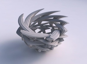 bowl interlacing lattice extruded lines pimp up top house decor 3d print model - Mito3D