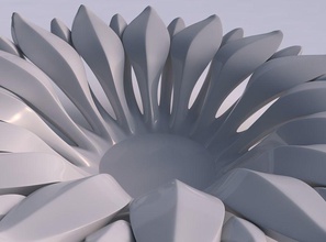 tigela camadas flor chanfrado arestas espremido esticado canto casa decoração 3d print model - Mito3D