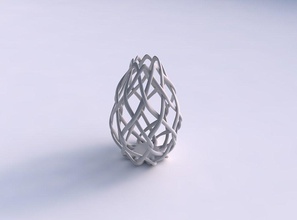 kase oval uzun boyun kafes titreşim ev dekor 3d print model - Mito3D