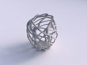 bowl oval interlacing lattice pimp up top house decor 3d print model - Mito3D