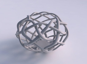 tigela oval entrelaçamento lattice espremido a casa decoração 3d print model - Mito3D