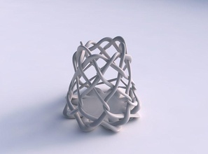 bowl oval interlacing lattice streched top house decor 3d print model - Mito3D