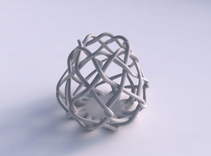 bowl oval interlacing lattice tapered 2 house decor 3d print model - Mito3D