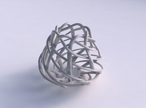 bowl oval interlacing lattice wide middle house decor 3d print model - Mito3D