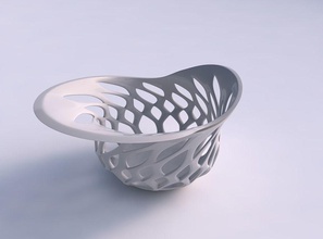 schüssel samen schale glatt abgeschrägt schneidet extrudiert exzenter haus dekor 3d print model - Mito3D