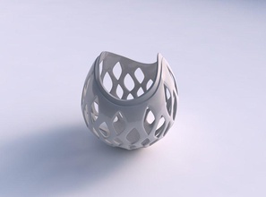 schüssel samen schale glatt abgeschrägt schneidet extrudiert hals haus dekor 3d print model - Mito3D