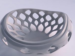 ciotola seme conchiglia liscio smussato tagli estruso spremuto casa arredamento 3d print model - Mito3D
