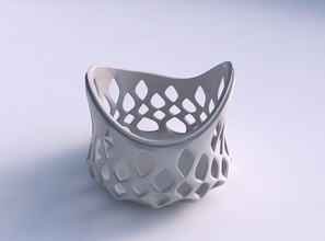 schüssel samen schale glatt abgeschrägt schneidet extrudiert gedehnt haus dekor 3d print model - Mito3D