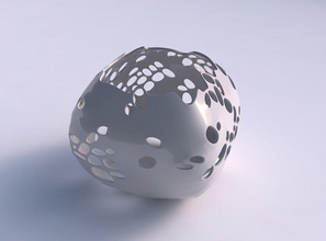 ciotola di semi-quadratica bolle fori casa semi secondo grado le i arredamento 3d print model - Mito3D