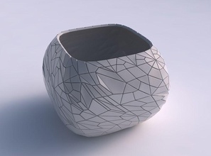 ciotola di semi-quadratica caos piastre casa semi secondo grado arredamento 3d print model - Mito3D