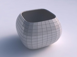 bowl semi-quadratic distorted grid plates house semi quadratic decor 3d print model - Mito3D