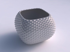 bowl semi-quadratic grid piramides house semi quadratic decor 3d print model - Mito3D