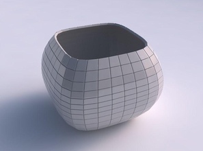Schüssel semi-quadratische raster-Platten Haus semi quadratische grid Platten Dekor 3d print model - Mito3D