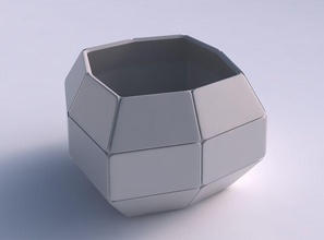 Schüssel semi-quadratische riesigen Platten Haus semi quadratische riesige Dekor 3d print model - Mito3D