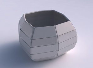 bowl semi-quadratic large plates house semi quadratic decor 3d print model - Mito3D