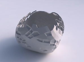 çanak semi quadratic sürüngen cilt ezikler delikler yarı ikinci dereceden ev dekor 3d print model - Mito3D