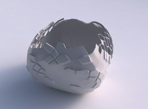 bowl semi-quadratic reptile skin holes semi quadratic house decor 3d print model - Mito3D