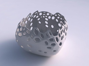 kase yarı karesel pürüzsüz kristal cilt delikleri ev dekor 3d print model - Mito3D