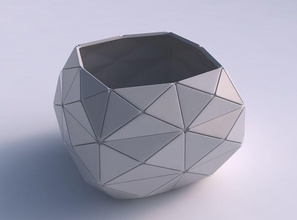 recipiente semi-cuadrática triángulo de las placas casa bol semi cuadrática los platos decoración 3d print model - Mito3D