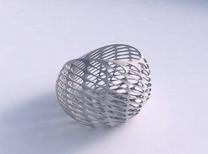 Schale schief bubble grid Gitter Haus Schüssel verzerrt ist Dekor 3d print model - Mito3D