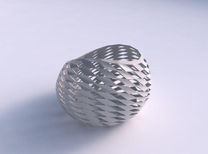 ciotola distorta checker griglia reticolo casa arredamento 3d print model - Mito3D