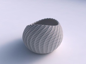 ciotola inclinata griglia piramides 2 casa arredamento 3d print model - Mito3D