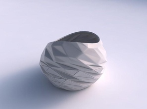bowl skewed partial random triangle plates house decor 3d print model - Mito3D