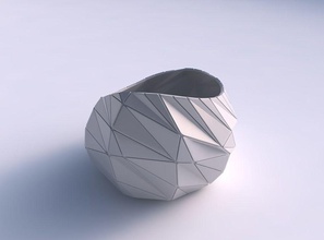 ciotola distorta casuale triangolo piatti 2 casa arredamento 3d print model - Mito3D