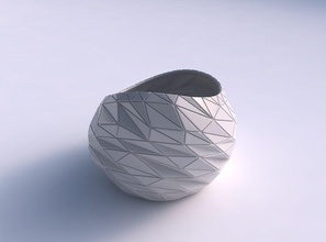 çanak çarpitilmis rastgele üçgen tabaklar ev dekor 3d print model - Mito3D
