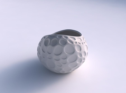 tigela enviesado torcido bolhas casa decoração 3d print model - Mito3D