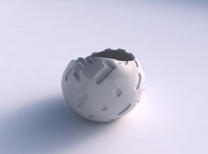 ciotola inclinata twisted cavità liscia casa a che liscio arredamento 3d print model - Mito3D