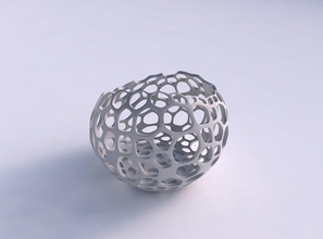 ciotola inclinata twisted rotto biologica del reticolo casa di cracking organico arredamento 3d print model - Mito3D