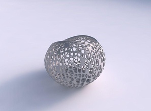ciotola inclinata twisted fine biologica del reticolo casa bene organico arredamento 3d print model - Mito3D