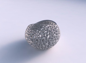 ciotola inclinata twisted biologica del reticolo spessore casa organico arredamento 3d print model - Mito3D