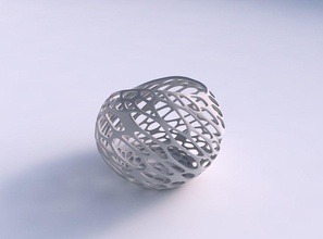 tigela inclinada torcida orgânica em forma de árvore distorcida lattice a casa decoração 3d print model - Mito3D