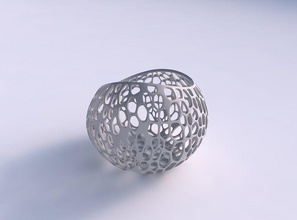 ciotola inclinata twisted verticale biologica del reticolo casa organico arredamento 3d print model - Mito3D