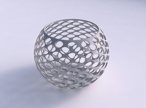 bowl spheric bubble grid lattice house decor 3d print model - Mito3D