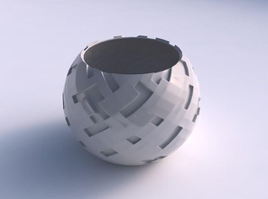 bowl spheric cavities house dish decor architectural decoration 3d print model - Mito3D