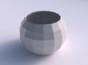 scodella sferica curve pieghe casa ciotola curvo la formazione di arredamento 3d print model - Mito3D