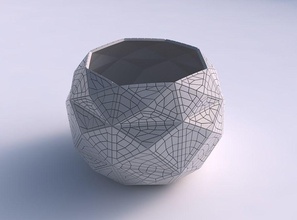 tigela esférica fino mosaico de placas a casa bem decoração 3d print model - Mito3D