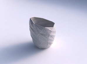 bowl spheric lattice fine mosaic plates house decor 3d print model - Mito3D